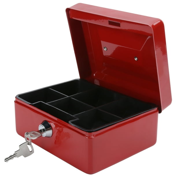 Caja de seguridad para el hogar (0.23 pies cúbicos) con bolsa ignífuga,  caja de seguridad personal para ahorrar dinero, mini caja fuerte con llave