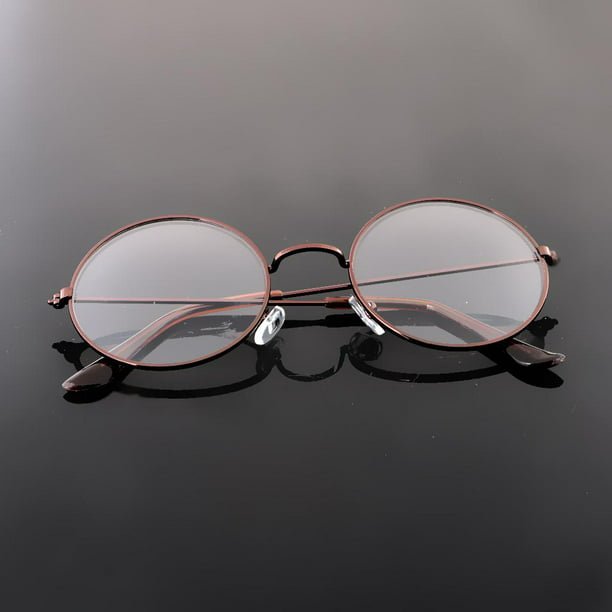 Montura de gafas redondas pequeñas Vintage para hombres y mujeres, gafas  graduadas de dioptrías de alta potencia, borde circular Retro,  desvanecimiento de miel - AliExpress