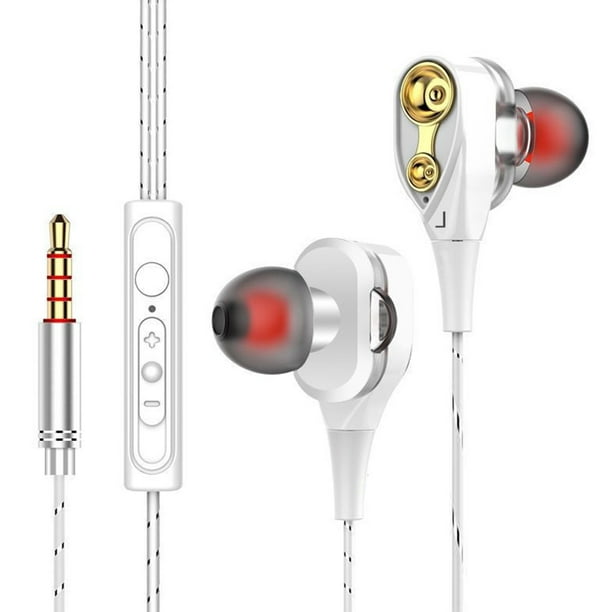 Auriculares de música de 3,5mm, auriculares intraurales deportivos con  cable con micrófono (blanco) Likrtyny Accesorios electrónicos