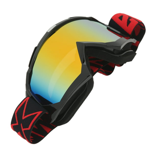  Gafas de motocicleta todoterreno para motocross, ATV,  antipolvo, inastillables, protección UV, UTV MX, para deportes al aire  libre, montura negra + lente de color : Automotriz