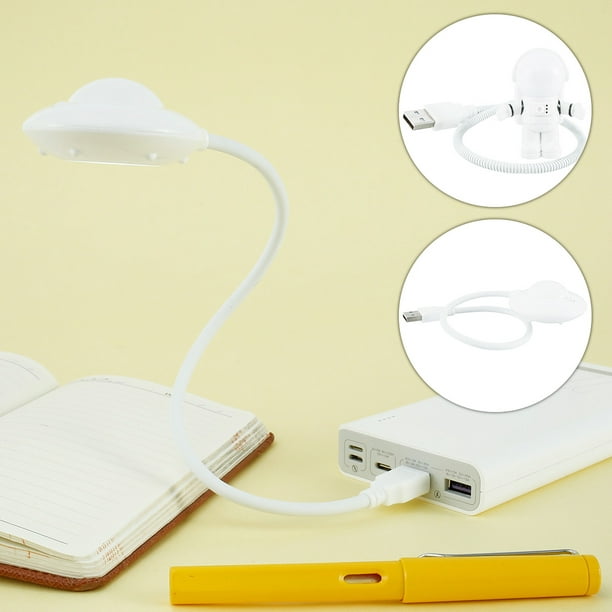 Luz LED USB - Lámpara de lectura portátil Lámpara de noche flexible que se  enciende en amarillo