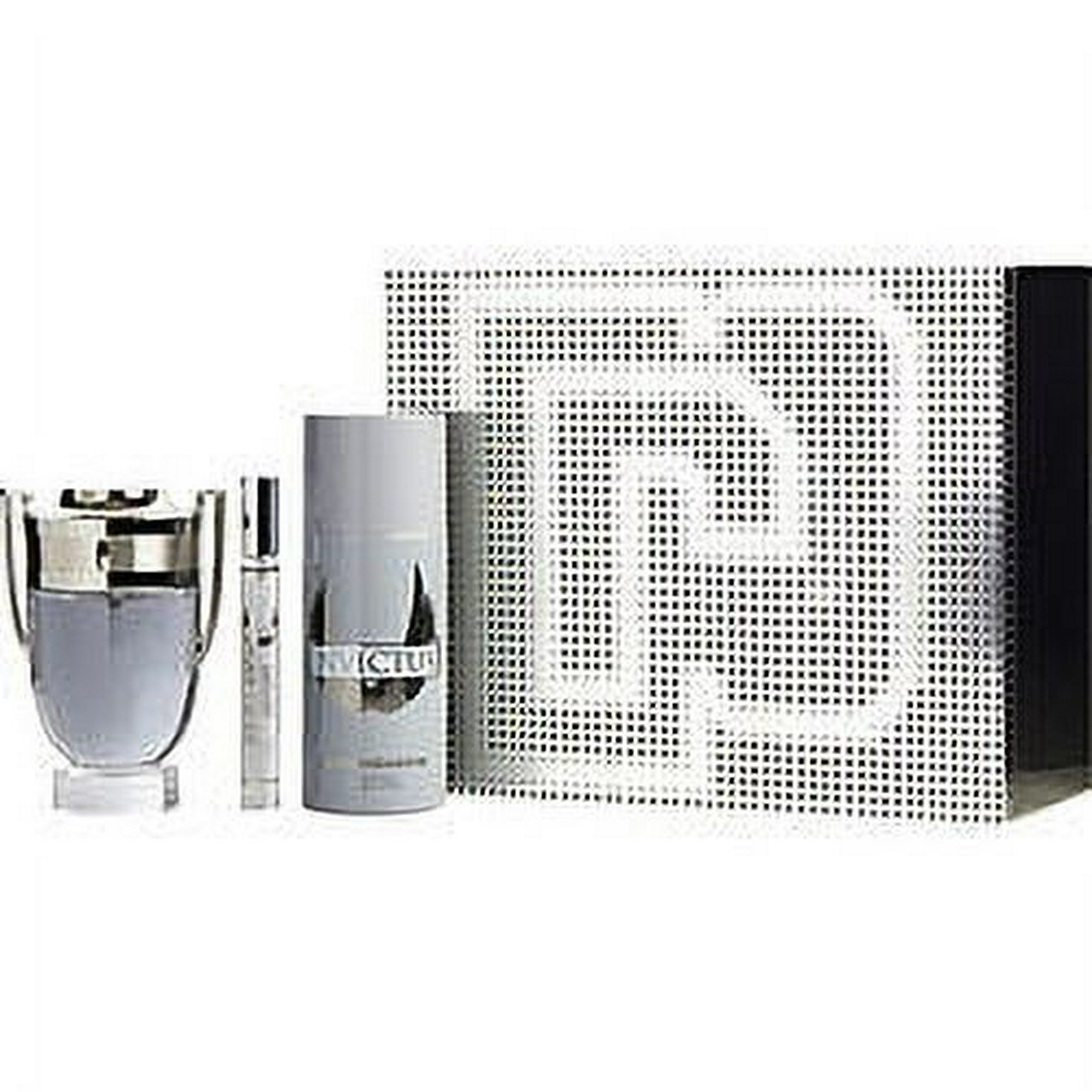 Set invictus 3pzs 100ml edt spray/ desodorante spray 150ml/ 10ml edt spray paco rabanne fragancia