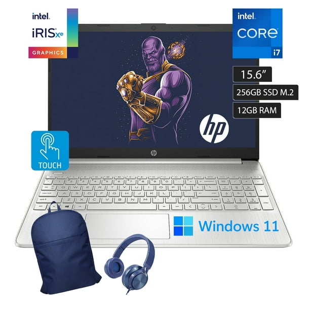 Laptop Hp 15 Dy2089ms Core I7 1165g7 256gb Ssd 12gb Ram Touchscreen Más Mochila Y Audifonos 5758