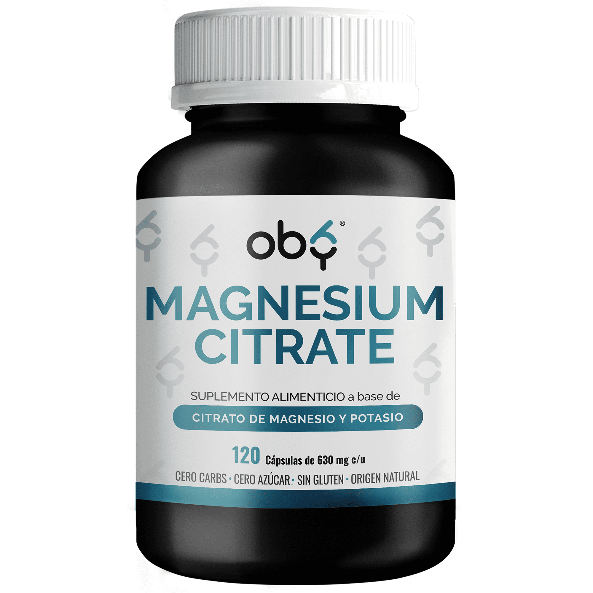 Citrato de magnesio y citrato de potasio - 120 cápsulas para hasta 4 meses | combinación de ingredientes naturales citrato de magnesio y potasio oby magnesium citrate
