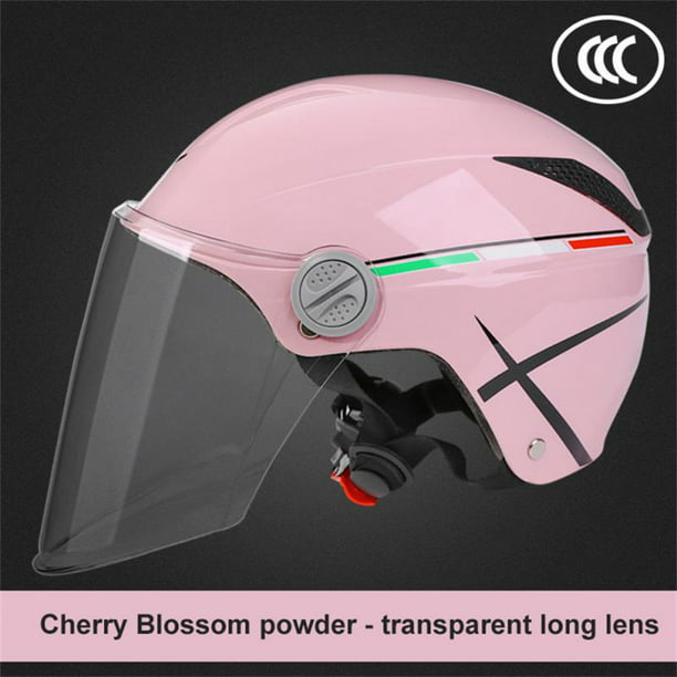 Casco de motocicleta con visera de doble lente abierta para hombre y mujer,  casco de bicicleta eléct Fivean Cascos de ciclismo