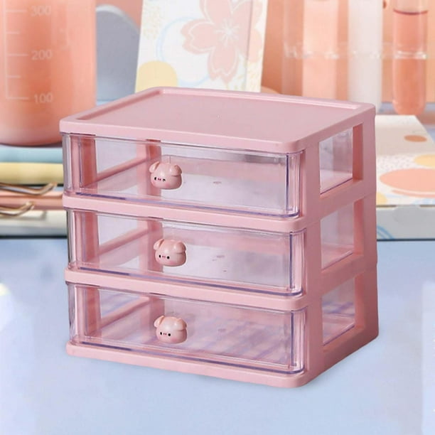 Caja de almacenamiento de escritorio con forma de corazón para niña, cajón  pequeño para clasificación de