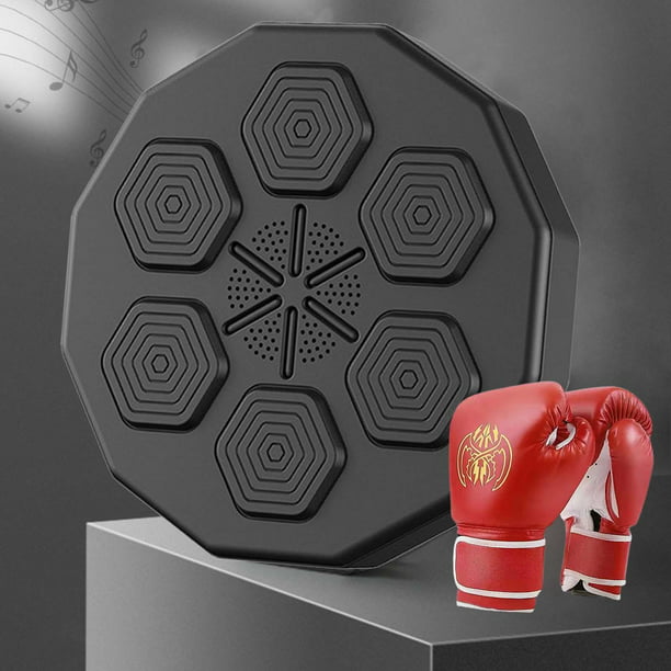 Música inteligente Máquina de boxeo Saco de boxeo Entrenamiento Deportes  Montado en la pared Objetivo musical con guantes de boxeo Tiempos de Rojo  DYNWAVEMX Máquina de boxeo de música