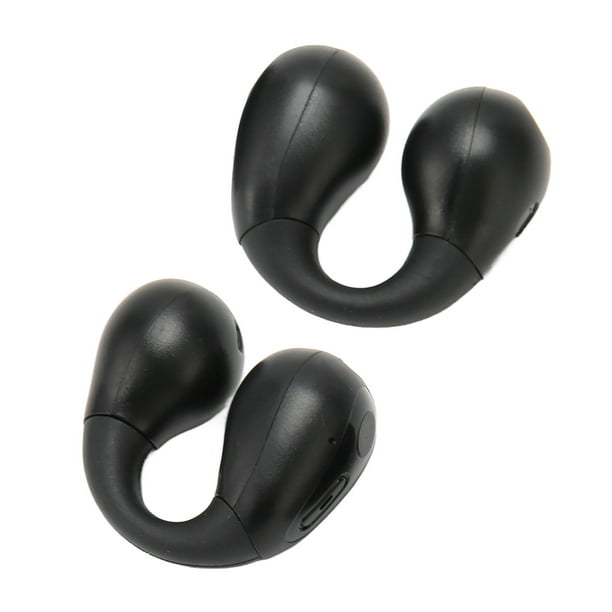 BT12 Auriculares inalámbricos Bluetooth con clip para la oreja, deportivos,  con cancelación de ruido (negro)