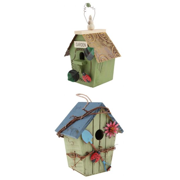 Casa de pájaros de madera de 6 estilos, para mascotas para jardín al aire  libre, Patio decorativo, Zulema Casas decorativas para pájaros al aire  libre