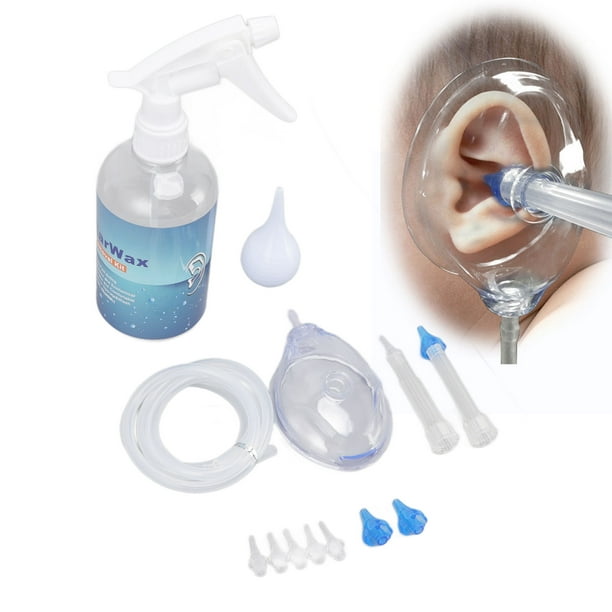 De limpieza de irrigación de oídos de 500ml de eliminación de limpieza de  cera de oídos Manual seguro para el hogar adultos y niños ANGGREK Otros
