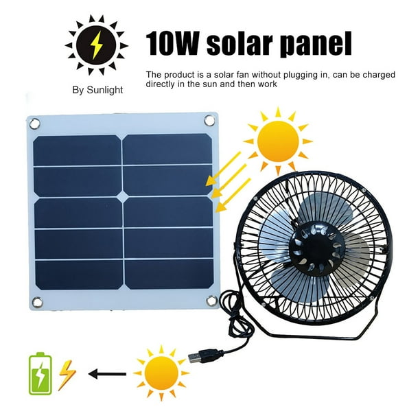 Ventilador solar - Gallinero de viaje con ventilación de enfriamiento con  energía solar de 12 W