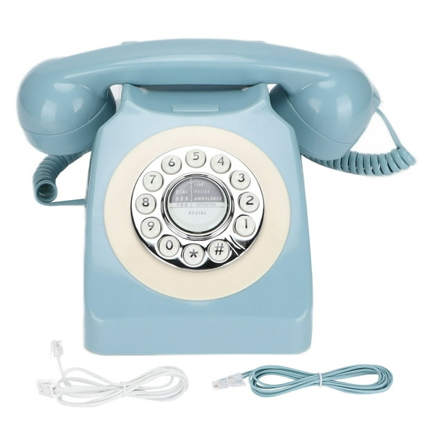 Teléfono con cable, teléfono fijo vintage Teléfono con cable vintage  antiguo Teléfono fijo retro Estética elegante
