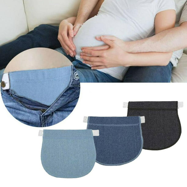 2 Piezas Extensor Pantalones Ajustables para Mujeres Embarazadas