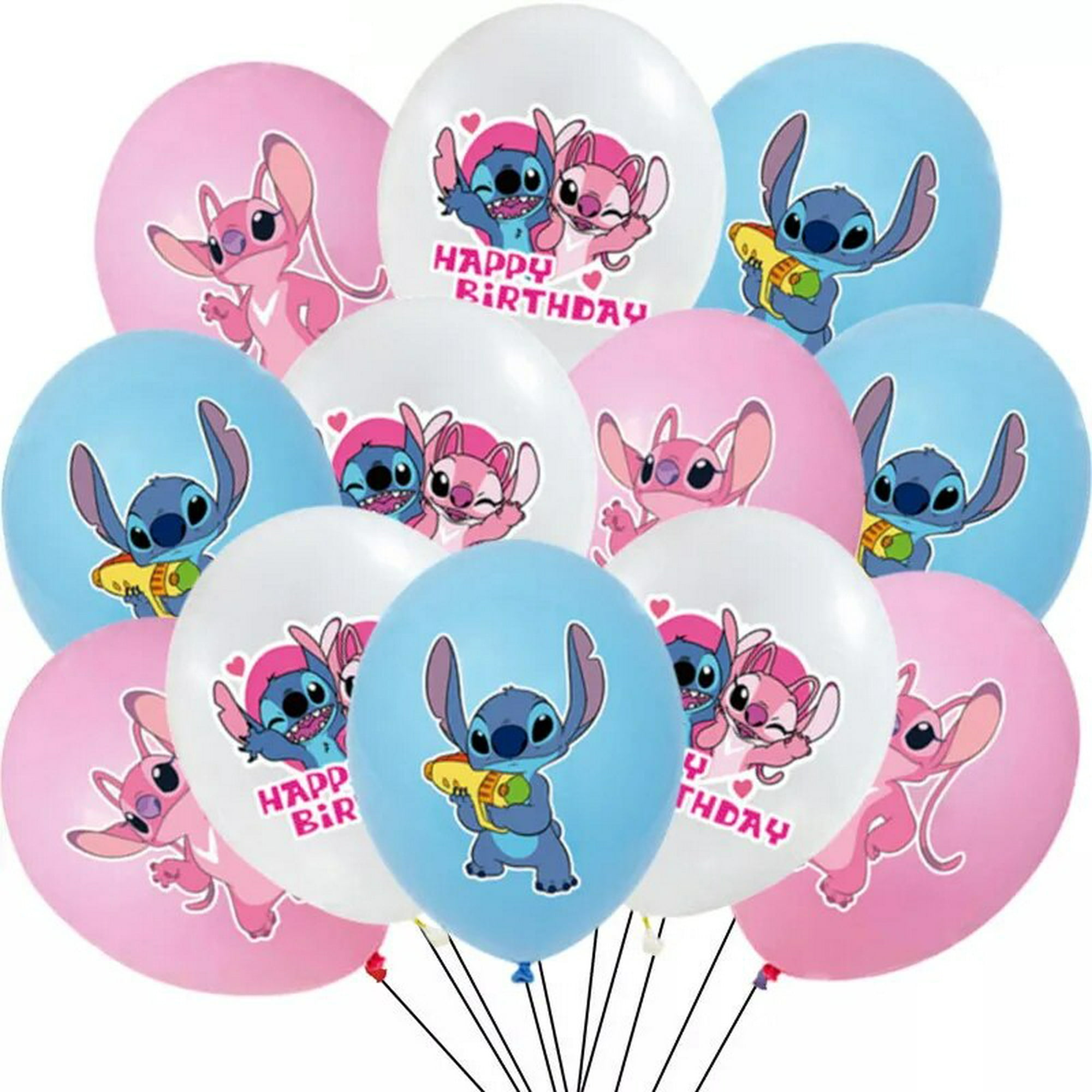Disney Lilo & Stitch Suministros para fiestas de cumpleaños Plato de papel  Taza Banner Globo Ángel rosa Decoración de fiesta Niños Niñas Baby Shower