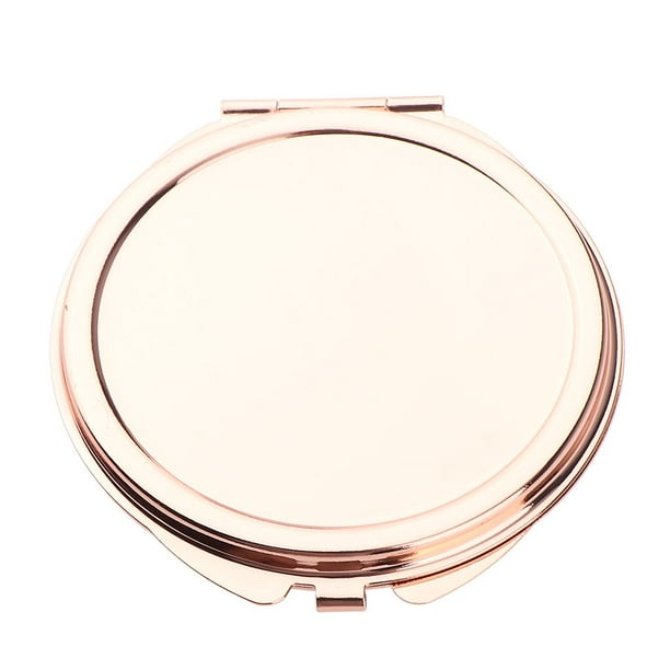 Espejo portátil plegable para maquillaje, espejo de viaje de doble cara,  nuevo oro Zulema Espejo de maquillaje plegable