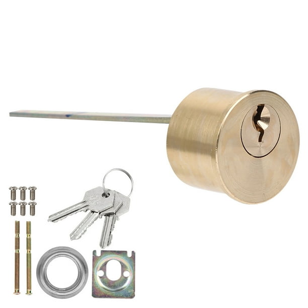 Cilindro de cerradura de puerta de cobre, 3 llaves, seguridad para el  hogar, antirrobo, cilindro de cerradura de entrada para dormitorio interior  VoborMX herramienta