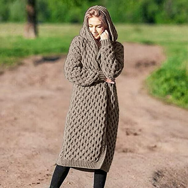 mujer manga larga Casual largo cárdigan abrigo suéter prendas de vestir exteriores Fridja BV0+5573 | Aurrera en línea