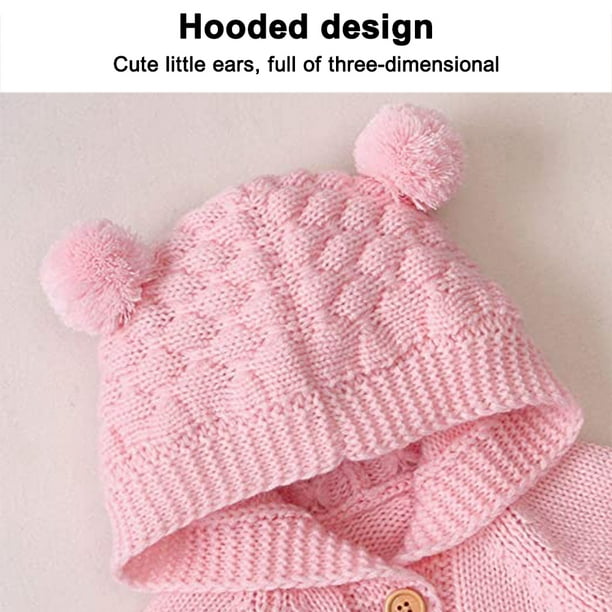 Mono de oso de peluche para bebé, niño y niña Pelele con capucha para, ropa  para