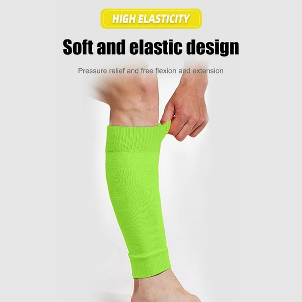 1 par de espinilleras de fútbol protector de pierna de fútbol pantorrilla  equipo de protección calcetines de fútbol protector de rodilla protectores