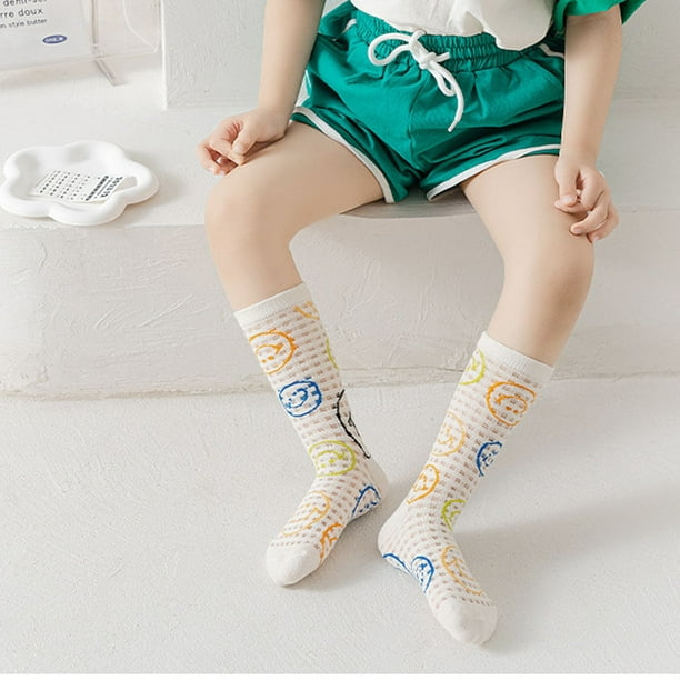 Calcetines divertidos con cuello redondo para niños y niñas
