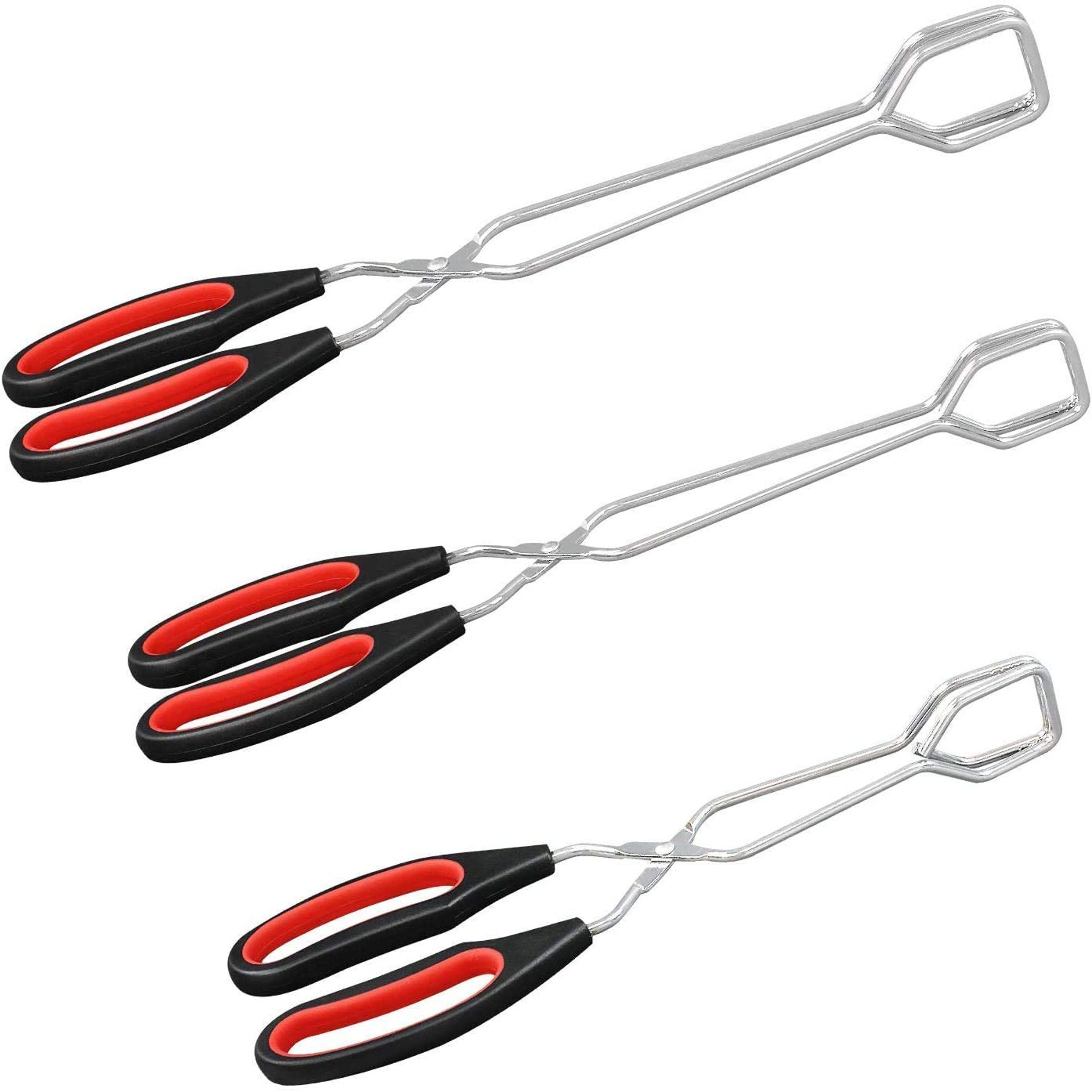 UPIT Pinzas triangulares de cocina para cocinar, alicates dentados de acero  inoxidable resistentes en forma de tijera para barbacoa, verduras, frutas