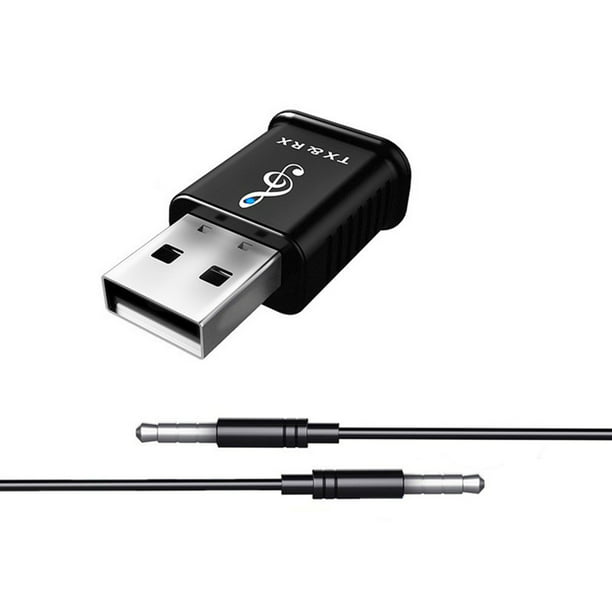 Transmisor Receptor Bluetooth 5.0 Transmisor de Audio Bluetooth USB  Adaptador de Receptor Auxiliar Inalámbrico de 3.5mm Inevent EL2268-00B