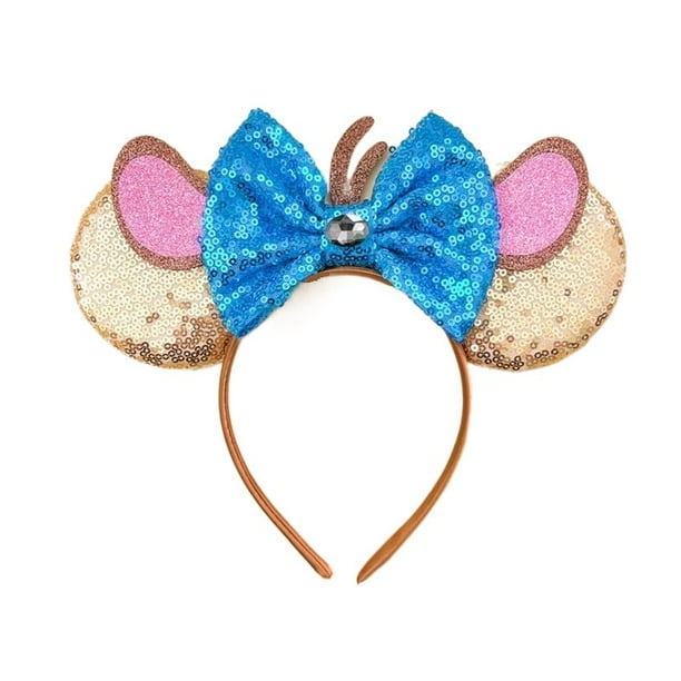 Diadema con orejas de Mickey y Minnie para niña y adulto, lazos de  lentejuelas para fiesta de Halloween, accesorios para el cabello de  princesa, 2023