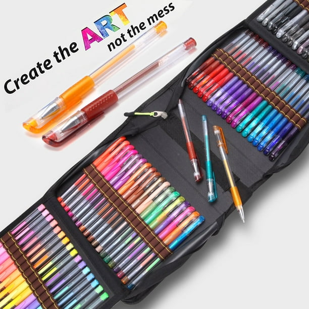 Bolígrafos de gel con purpurina de 48 colores, bolígrafos de colores para  colorear para adultos, bolígrafos de libro para mujeres, niñas y niños