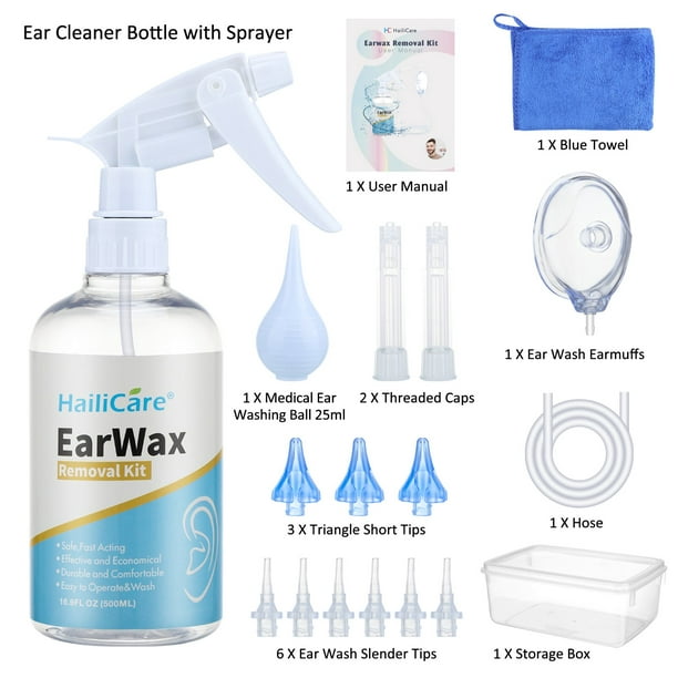 Herramienta de eliminación de cera de oído, sistema de lavado manual de  riego de oídos, kit de lavadora de limpieza de oídos, limpiador de oídos
