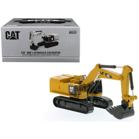 excavadora hidráulica cat caterpillar 390f l  elite series  1125 modelo fundido a presión por die diecast masters 85537