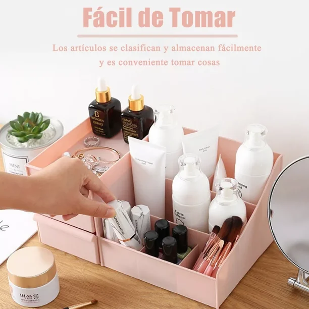 Caja de almacenamiento de cosméticos, organizador de