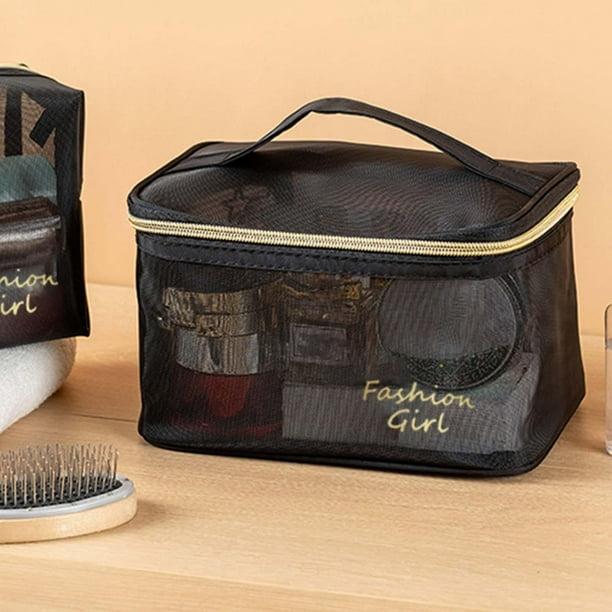 Bolsas y accesorios de maquillaje, Bolsas de maquillaje transparentes, con  cremallera y de viaje