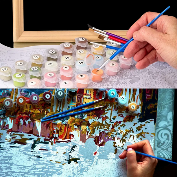 Pintura por números para adultos, bricolaje para adultos, pintura por  números, kits de pintura por números para adultos sobre lienzo, montañas