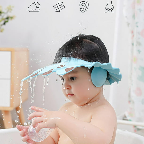 Gorro de ducha para niños visera de baño niños pequeños gorra de champú