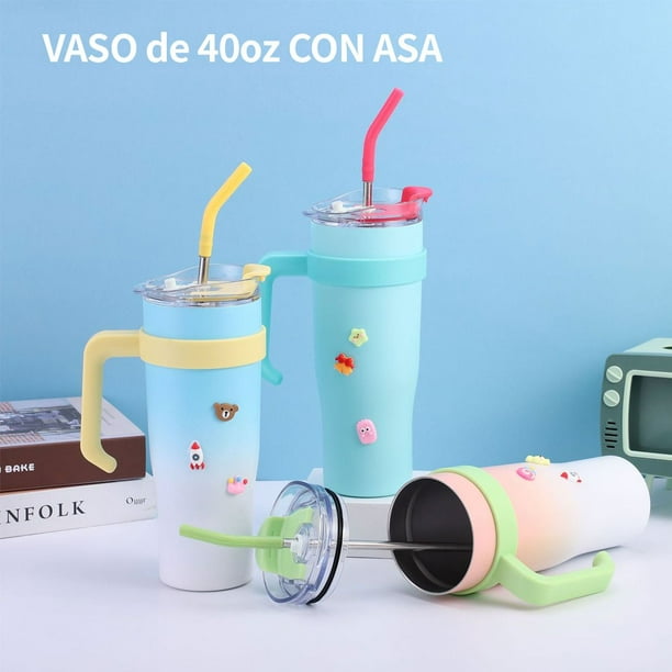 Vaso Termico Con Asa Kawaii Bebida Cafe Caliente Frio Agua