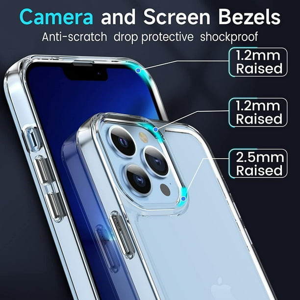 Funda delgada para iPhone 14 Pro Max compatible con MagSafe, funda  magnética transparente [tecnología que no se amarilla] con dos protectores  de lente