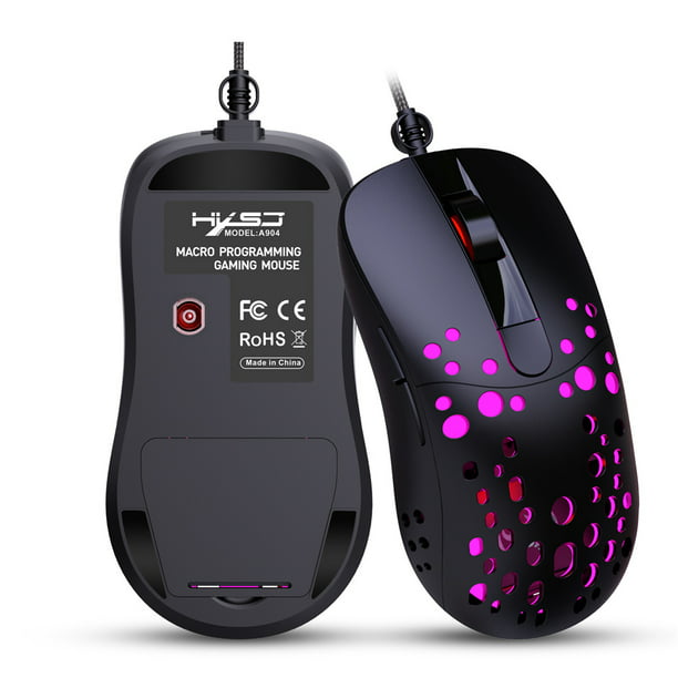 de ratón inalámbrico con Gamer recargable para ordenador portátil, ratón  retroiluminado con respiración de shamjiam Peine del ratón del teclado del  juego