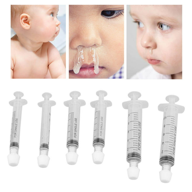Lavado nasal con jeringa en bebés 