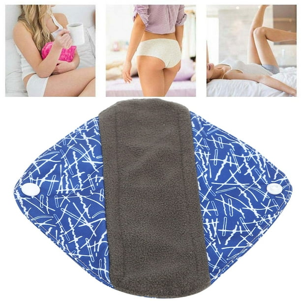 Compresas sanitarias lavables Paño absorbente reutilizable Compresas  menstruales Protectores de bragas fuerte absorción de agua azul ANGGREK  Otros