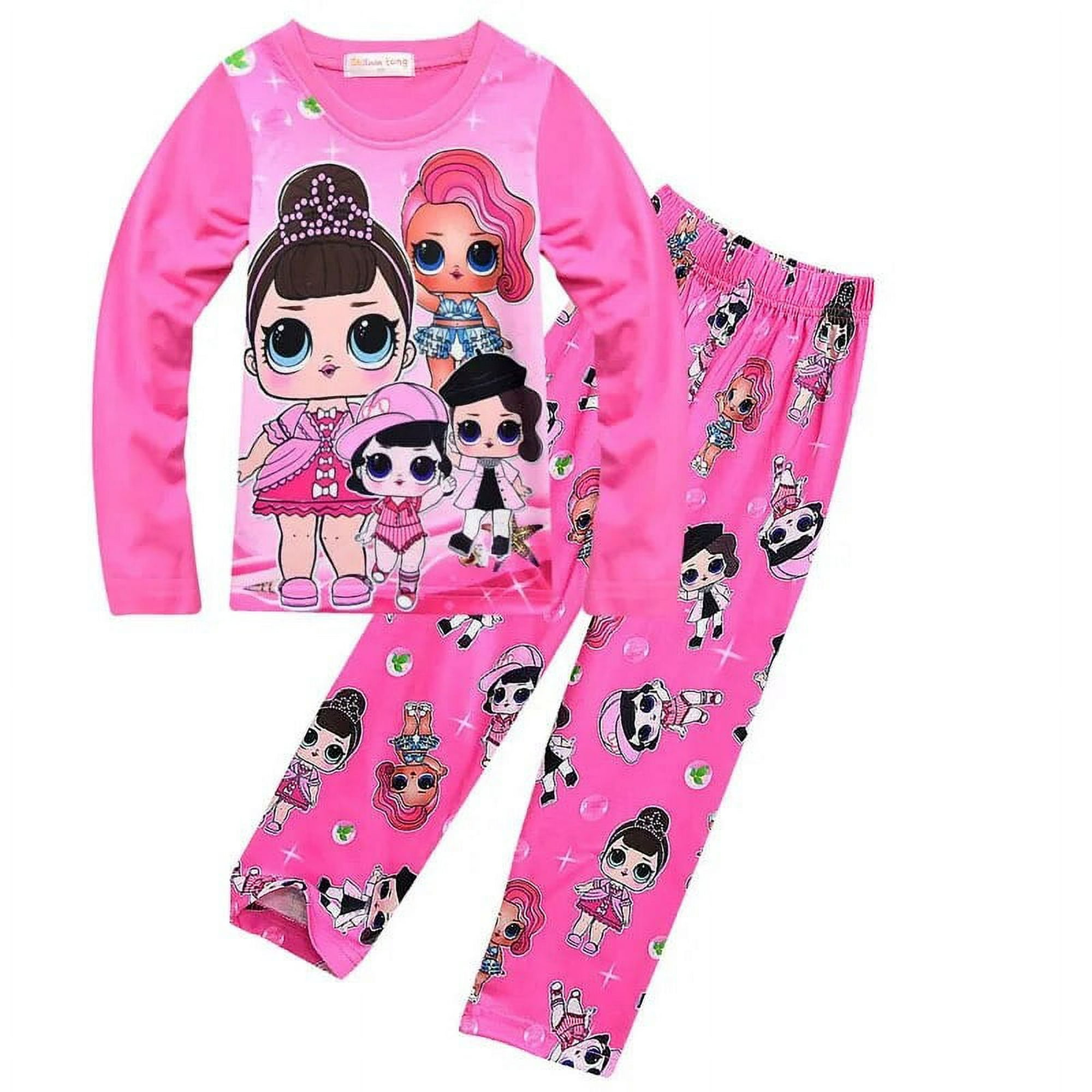  LOLPIP Conjuntos de pijamas para niños, pijamas 100% algodón,  pijamas para niñas de 2 a 14 años (teñido anudado y dibujos animados),  Arcoiris (Rainbow), 8 : Ropa, Zapatos y Joyería
