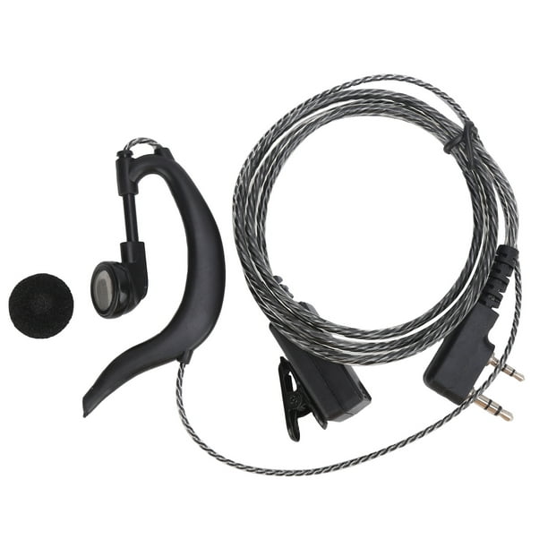 Auriculares PTT, auricular para walkie-talkie con gancho para la oreja,  auriculares colgantes con me Jadeshay A