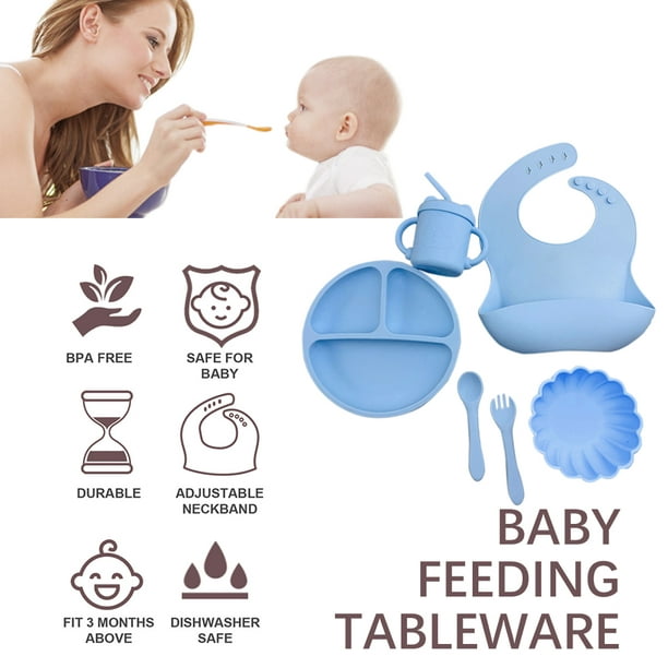 Vajilla de bebé Feeding Azul Celeste