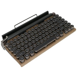 Teclado de máquina de escribir retro, 83 teclas Bluetooth 5.0 Brillo  ajustable Estilo de máquina de escribir Teclado mecánico con cable e  inalámbrico, Conexión de múltiples dispositivos Clásico 2000mA Amonsee No