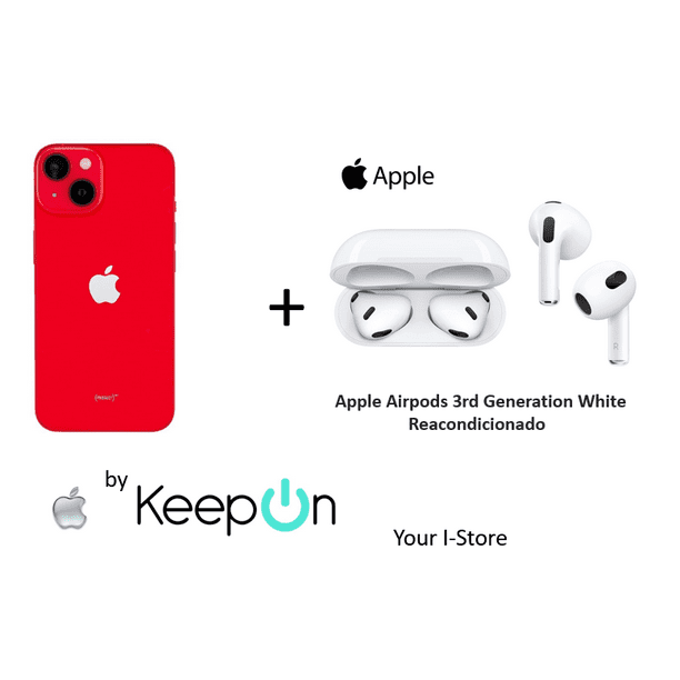 Apple iPhone 14 PLUS 128 (Incluye Protector de Pantalla KeepOn + Apple  Airpods 3rd Generation White) PURPLE MORADO Apple REACONDICIONADO