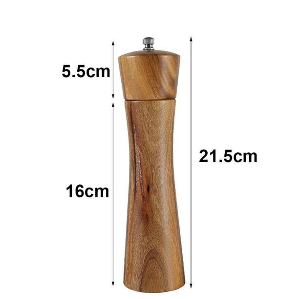 Molinillo de pimienta manual de cintura pequeña de madera de acacia núcleo  de cerámica - Molinillo d Adepaton CPB-US-YYM488-3