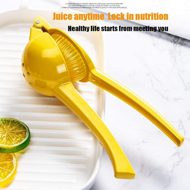 Exprimidor de limón de acero inoxidable extra grande, exprimidor manual de  frutas con semillas y filtro de pulpa, prensa de exprimidor de metal para