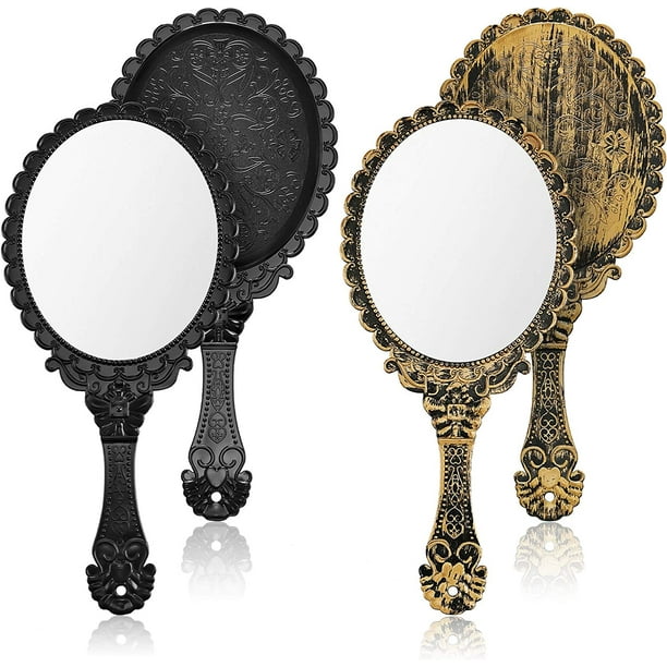 SOLUSTRE Espejo de bolsillo plegable de bolsillo para espejo cosmético de  mano, espejo vintage, espejo de mano, espejo de maquillaje compacto, espejo