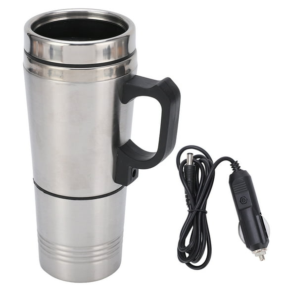 hervidor eléctrico de acero inoxidable para coche termo para café té taza calentadora de agua de 350ml y 150ml 12v jadeshay a