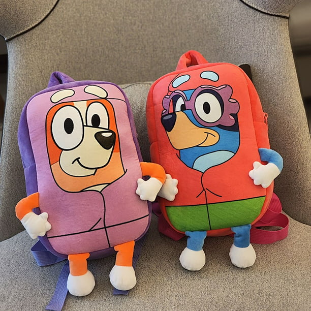 Mochila Bluey y Bingo, bolsa de libros para niños, bolsa de personajes de  dibujos animados, mochila preescolar, idea de regalo para niños -   España
