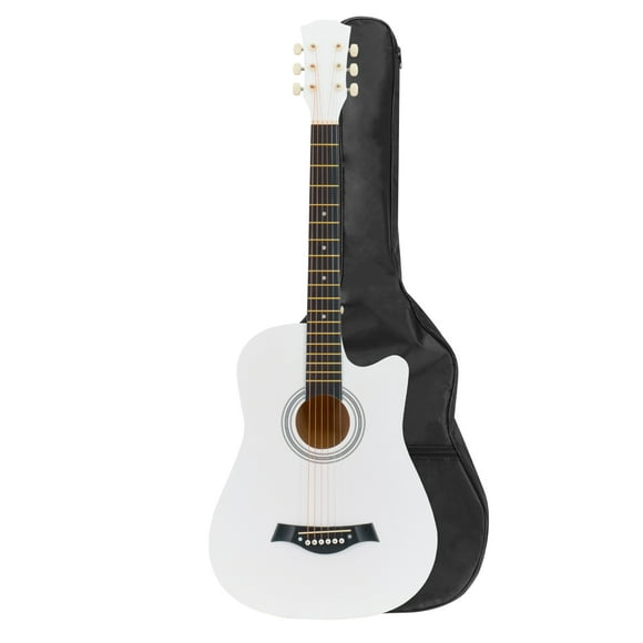 guitarra acúistica color blanco zonar gtabln